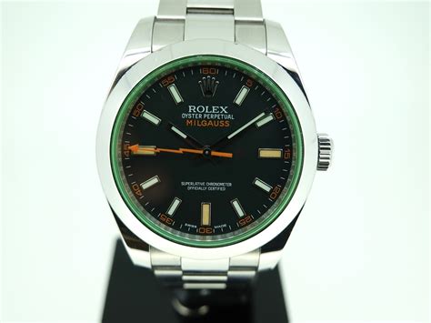 rolex milgauss glace verte|rolex milgauss.